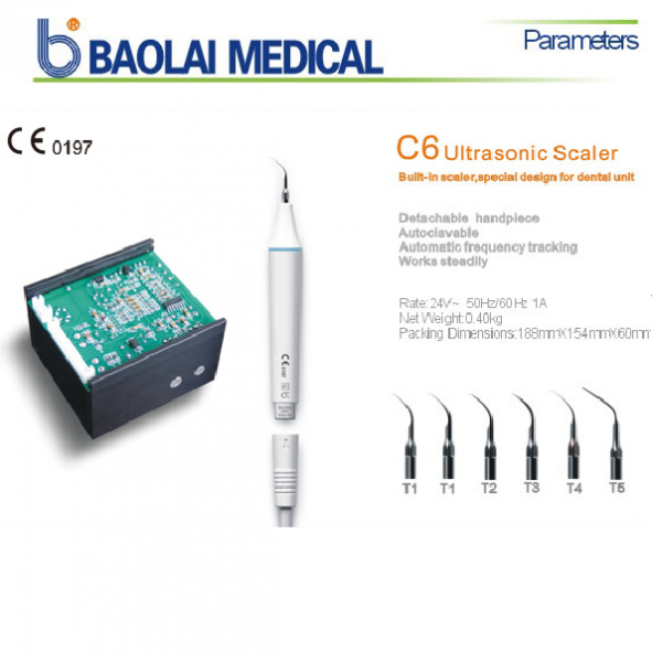 Bool C6 Скейлер с автоклавируемой композитной ручкой, Nanning Baolai Medical Instrument Co., Ltd 