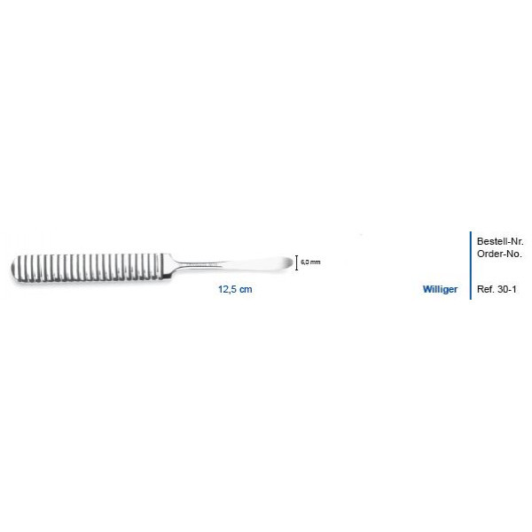 Распатор Williger, 12,5 см, 6,0 мм., HLW Dental Instruments (Германия)