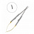 Иглодержатель хирургический изогнутый Castroviejo-Gomel TC, 14см, HLW Dental Instruments (Германия)
