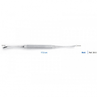 Распатор Molt, 17,5 см, 6,0-6,0 мм., HLW Dental Instruments (Германия)